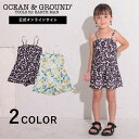 <SALE40%OFF>オーシャンアンドグラウンド GIRL'S スイムオールインワンOCEAN&GROUND キッズ ジュニア 水着 子供服 こども 女の子 姉妹 海 プール 揃い ペアルック 80 90 100 110 120 130 140 1312809