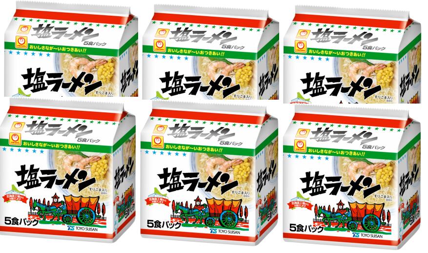 マルちゃん　塩ラーメン　1ケース　（5食×6袋＝30食入り）*1ケースのサムネイル
