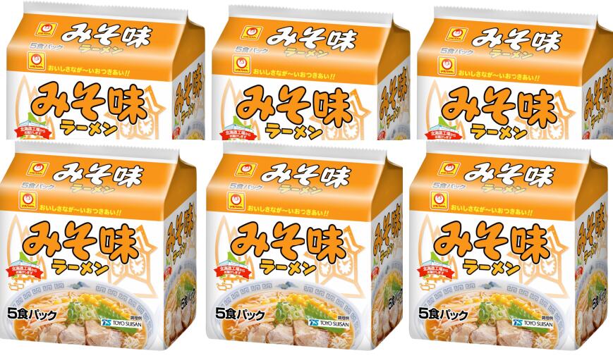 マルちゃん　みそ味ラーメン（5食×6袋＝30食入り）*1ケースのサムネイル