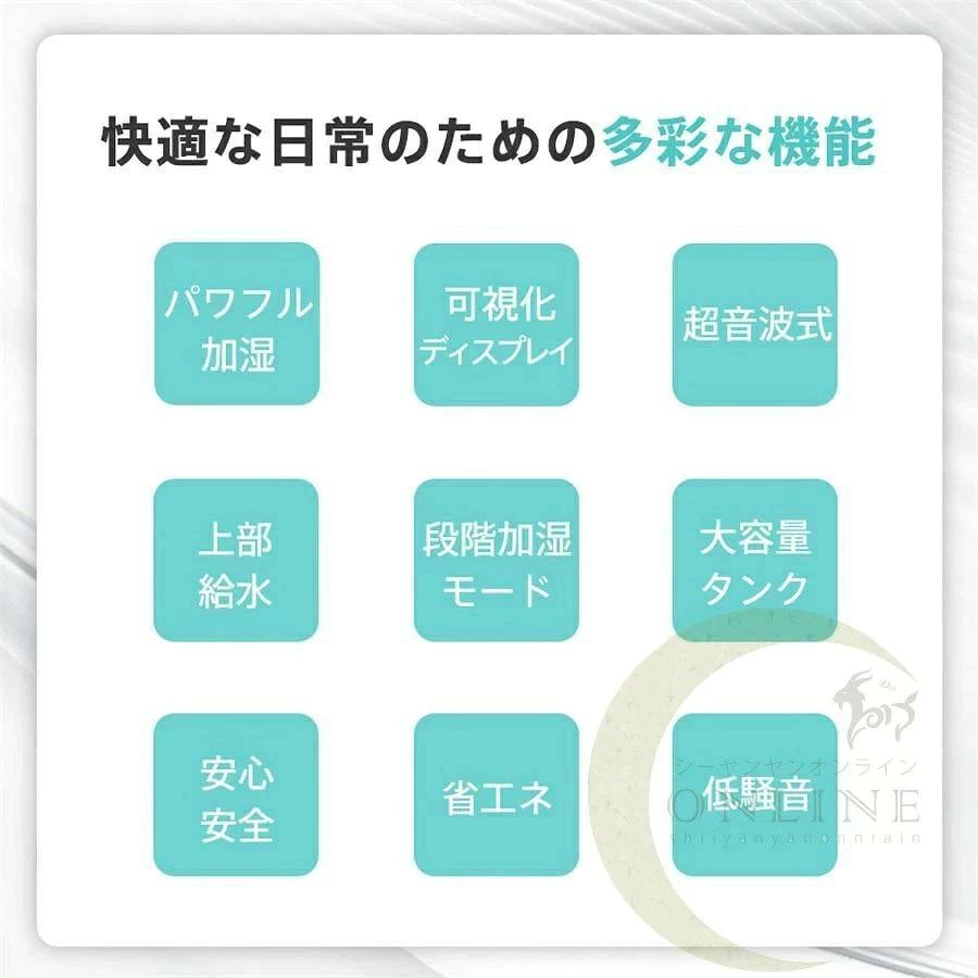 加湿器 加湿機 スチーム式 卓上 超音波式 ダブル噴霧 デュアル噴霧口 車載加湿器 大容量 USB式 自動停止機能 湿度表示 長時間加湿 省エ - 3