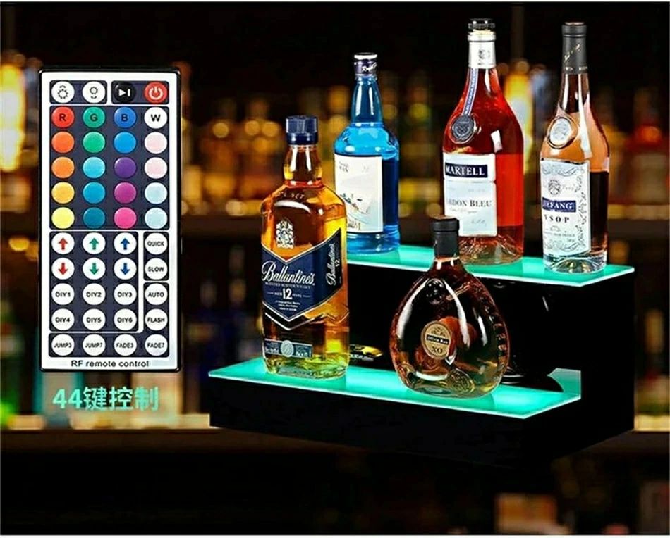 LED酒ボトルの表示棚 ワインラック ホルダー 業務用ホームバーの照明付きワインボトルディスプレイスタンド、リモコン付き照明付きバー ocean29-10007209 OCEAN29 楽天市場店 サンプル画像3
