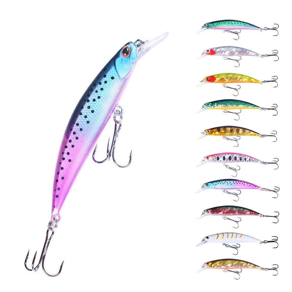 釣りルアー フローティングミノー ルアーセット9cm 13g 10色セットバス シーバス ヒラメ マゴチ トラウト ルアー