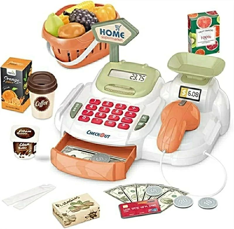 36点 おままごとセット レジスターおもちゃ お店屋さんごっこ 子ども レジごっこ オモチャ お買い物 遊び　レジスター お会計 教育玩具