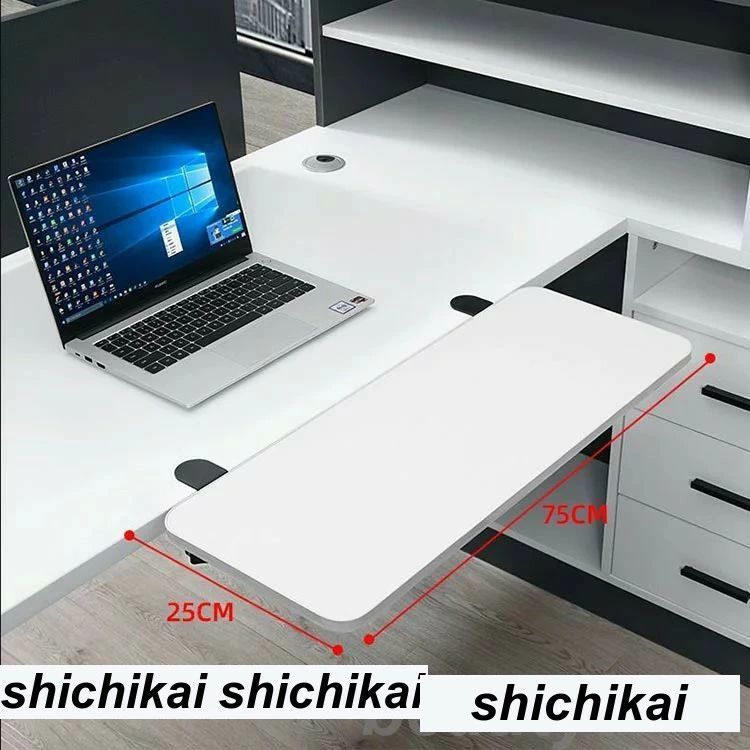 パンチフリー デスク延長テーブル クランプ式 デスクエクステンダー PCテーブル マウス収納対応 肘置き デスクトップ 拡張テーブル キー