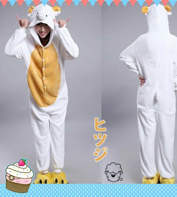 OCEAN29 楽天市場店の【靴付き】 十二支 着ぐるみ 大人 パジャマ かわいい ふわふわ カップル 衣装 お揃い ハロウィン クリスマス ルームウェア 大人 秋冬用｜アングル3
