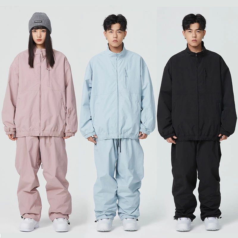 スノーボードウェア 上下セット セットアップ 無地 2点セット ジャケット アウター ロングパンツ ボトムス ズボン レディース メンズ スノボウェア スキーウェア 防水10000mm 男女兼用 防水 防寒 保温 防雪 韓国風 楽天海外通販