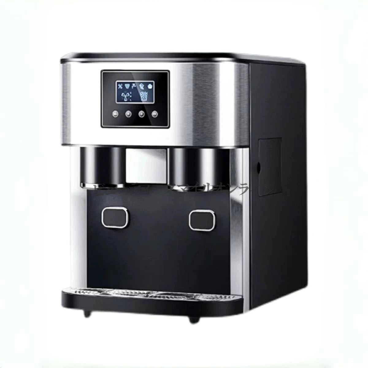 【商品名】全自動 クラッシュアイスメーカー」三合一機能搭載 家庭用・業務用 ミニ製氷機｜18kg/日産 冷水・砕氷・製氷可能 コンパクト卓上型 保冷機能付き（タピオカ店/バー/レストラン対応） (製氷機、砕氷、冷水3 in 1)【価格】113699円【商品説明】? 三合一機能で多彩な氷需要に対応 「全自動クラッシュアイスメーカー」は、製氷砕氷冷水生成の3機能を一体化。業務用厨房レベルの性能をコンパクト設計（幅34×奥行45.5×高さ45.5cm）で実現し、家庭用タピオカ店バーなど幅広いシーンで活躍 。保冷機能付きのため、長時間のイベントでも氷の品質を維持可能? 業務用パフォーマンスを家庭用サイズで 日産18kgの高効率製氷能力に加え、クラッシュアイス（砕氷）と冷水生成モードを搭載。氷の硬さを調整可能なで、カクテル用の透明氷からスムージー用のソフトアイスまで自在に作成 。省スペース設計のためキッチンカウンターや小規模店舗に最適 。? 洗練された省エネ設計と操作性 全自動プロセスでボタン1つで製氷開始。電気製氷機特有の騒音を抑えた静音運転を実現し、オフィスやリビングでもストレスフリー 。内蔵の抗菌ステンレス製氷トレイと自動洗浄機能で、衛生管理が容易 。消費電力は同クラス最安レベル 。? 多用途対応のプロ仕様アイテム 業務用厨房製氷機レベルの耐久性を備えながら、ポータブル設計で移動可能 。キューブアイス（角氷）とクラッシュアイスの2モード切替可能。