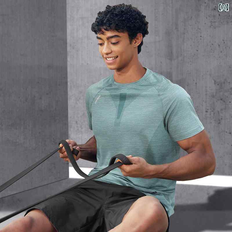 Tシャツ 男性用 メンズ トレーニングウェア スポーツウェア 半袖 吸汗 速乾 接触冷感 軽量 通気性 運動 ジム フィットネス ランニング カジュアル トップス ゆったり 大きいサイズ 体型カバー 二の腕カバー 着痩せ 細見え 伸縮性 部屋着 アウトド