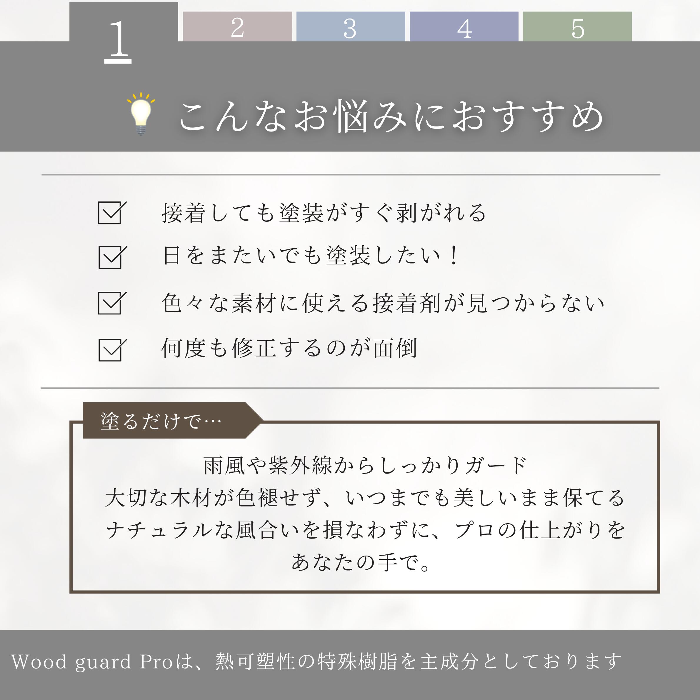 OCEAN REPAIR 楽天市場店のWoodguardPro ウッドガードプロ 0.5kg 隈研吾建築都市設計事務所様向けに開発！ 釘起点の腐食防止 防水 防蝕 UV対策 不燃合板 木材 ガルバリウム鋼板対応 多素材密着 【直販限定特価】送料無料｜アングル2