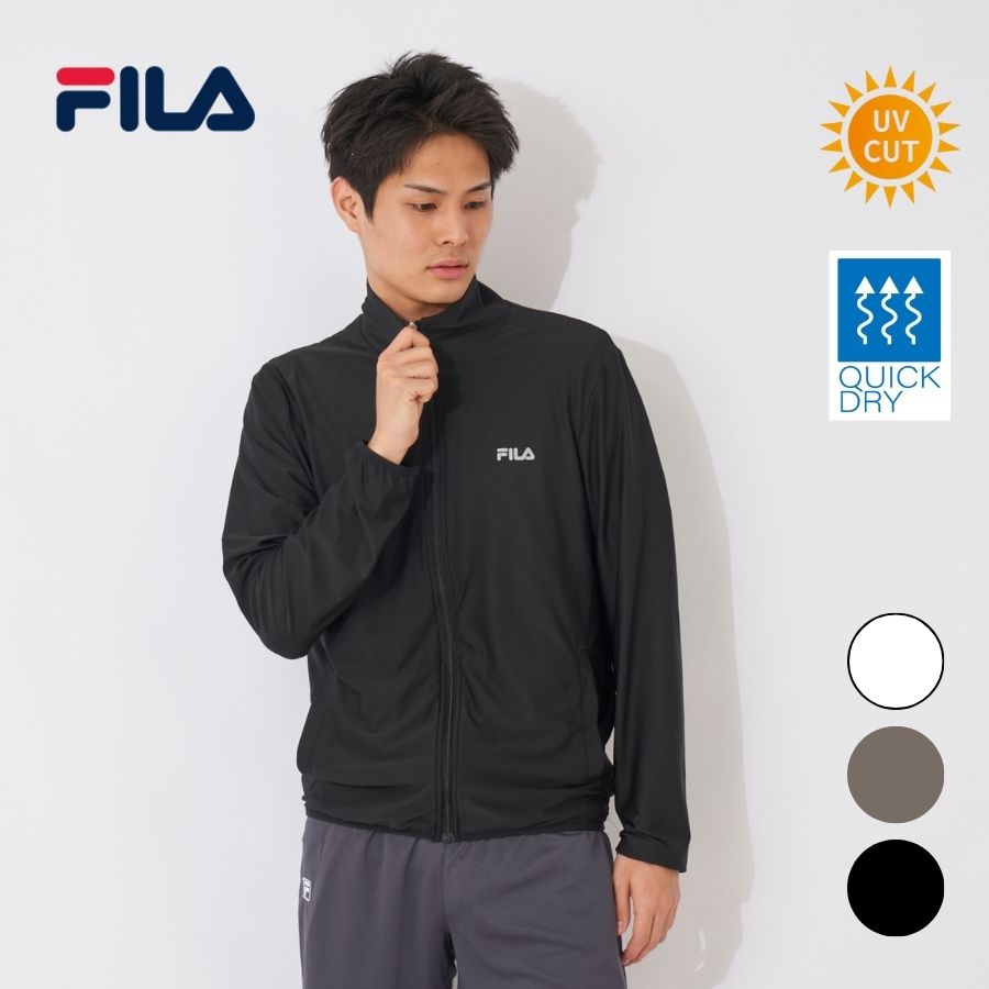 フィラ スポーツ メンズ パーカー FILA フィラ ストレッチ DRYパーカー 吸水速乾 UV フィットネスウェア スポーツウェア 413317