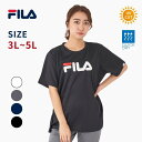 レディース 大きいサイズ ドライTシャツ FILA フィラ ビッグロゴ 3L 4L 5L ブラック グレー ネイビー ホワイト 4196390