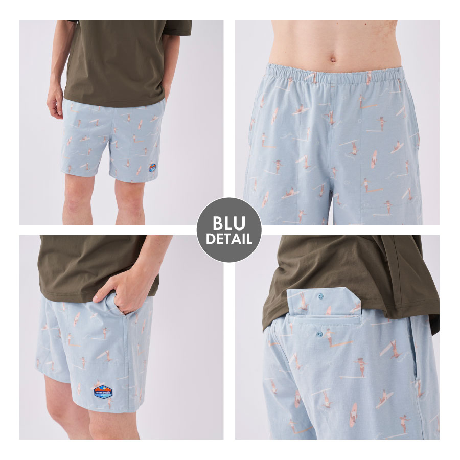 WESTRIDE [-BORDER SHORTS- BLK×CRM w.28,30,32,34,36,38]