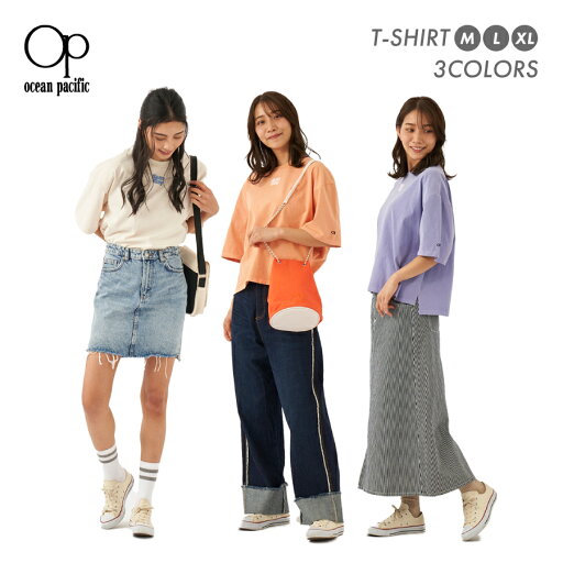 レディース クロップド丈 Tシャツ オーバーサイズ 半袖 エコ染料 カジュアル ウェア トップス OP オーシャンパシフィック 522504 レディース クロップド丈 Tシャツ オーバーサイズ 半袖 エコ染料 カジュアル ウェア トップス OP オーシャンパシフィック 522504