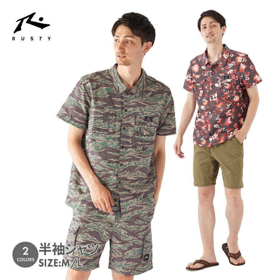 Rakuten - メンズ 半袖シャツ RUSTY ラスティ 912301