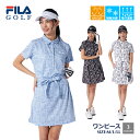 レディース ゴルフ ワンピース 半袖 ロゴ柄 FILA GOLF フィラ 752677y