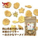 オーシーファーム 岡山県産平飼い卵と米粉のクッキー~おさかなマーメイド~30g 〈原産国:日本〉無添加【犬 おやつ】【ドッグフード】