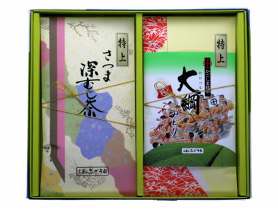 送料込 お茶 ギフト プレゼント 詰合せ 深むし茶「特上」100gと大綱みどり「特上」100g2本箱入ギフト 深蒸し茶 鹿児島茶 緑茶 茶葉 御礼 内祝 御祝 贈り物 お歳暮 お中元 土産 法事 返礼品 快気祝 宅配便発送 送料無料 御中元 初盆 敬老の日 祝敬老