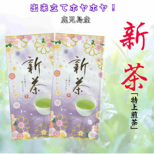 《新茶入荷》 送料込 新茶 2本セット 2024年産 鹿児島産 新茶 特上煎茶 100g × 2本 鹿児島 鹿児島新茶 鹿児島茶 お茶 茶 日本茶 お土産..