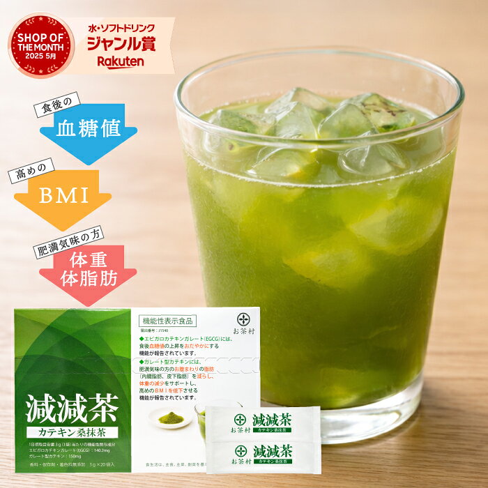 青汁 減減茶【3g×20包】 機能性表示食品 桑の葉 カテキン 桑茶 野菜不足 国産