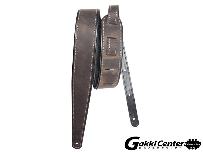 LM Products Premier Guitar Strap - Rustic Leather PM-12 Kona Grey