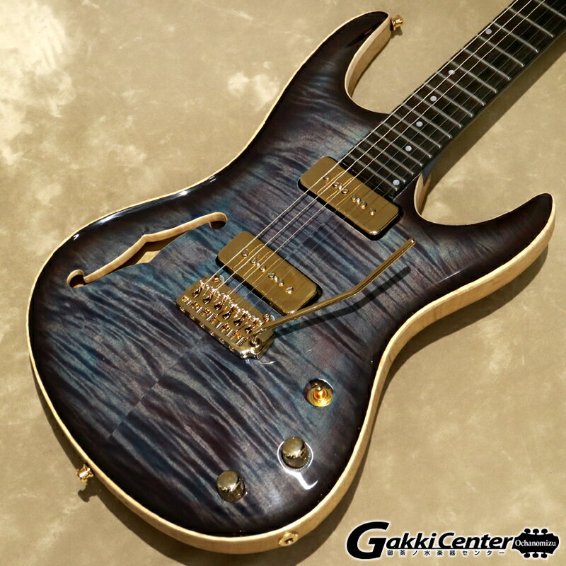 Valenti Guitars Nebula Carved Semihollow, Violet Blue(dark burst) 【シリアルNo:02】【店頭在庫品】