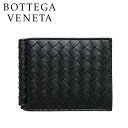 ボッテガ・ヴェネタ 財布（メンズ） ボッテガヴェネタ 財布 BOTTEGA VENETA マネークリップ 二つ折り 札入れ 本革 レザー イントレチャート 黒 ブラック