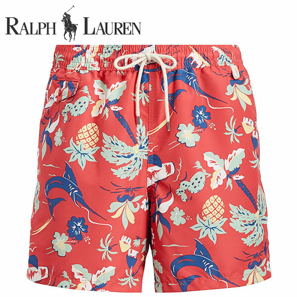 ラルフローレン 水着 海パン POLO RALPH LAUREN ポロ メンズ 紳士用 スイムウェア ショーツ サーフ ハーフパンツ トロピカル レッド