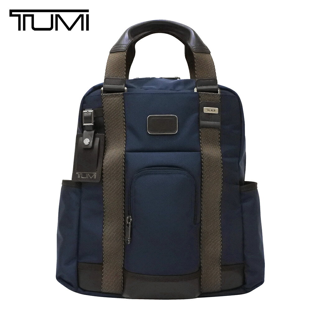 トゥミ リュック メンズ TUMI バックパック トゥミ トートバッグ PC収納 リュックサック 本革 レザー バリスティックナイロン ネイビー