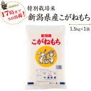 令和5年産　特別栽培米〔もち米〕新潟産こがねもち1.5kg