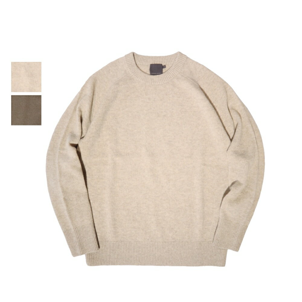 comm.arch.(コムアーチ)メンズ HAND FREMED SADDLE B.B ハンドフレーム ウール クルーネックセーター "..