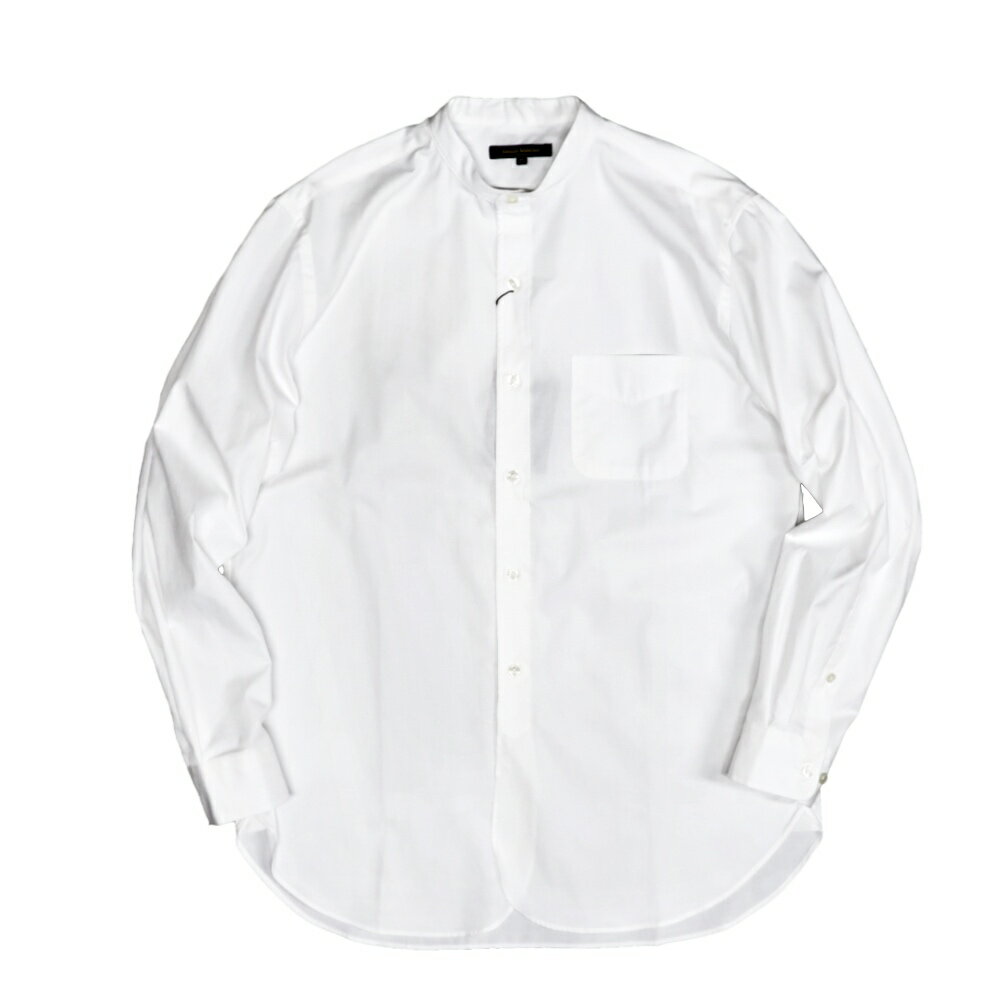 Kinloch Anderson(キンロック アンダーソン)メンズ OFFICER BAND COLLAR SHIRTS コットン バンドカラー シャツ 