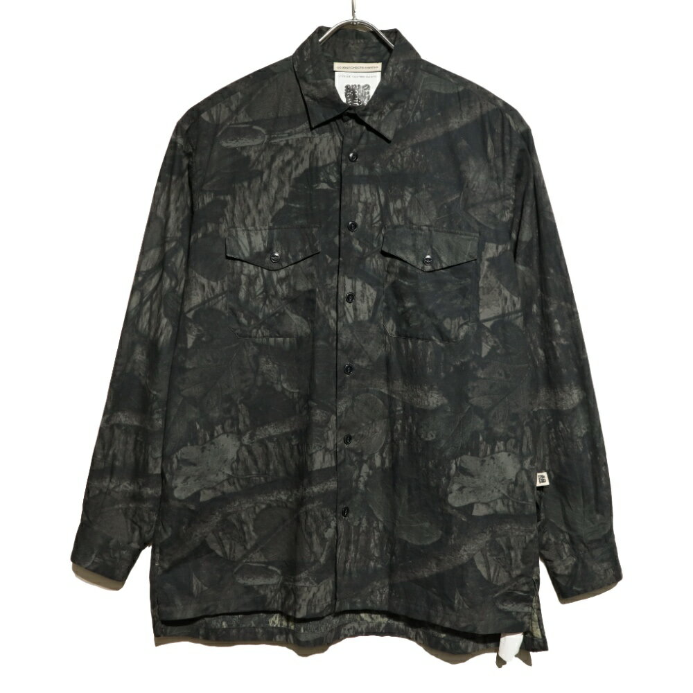 Rakuten - GOODNEIGHBORS SHIRTS(グッドネイバーズシャツ)JEAMS Realtree Camo Safari Shirts BLACK リアルツリー カモ サファリシャツ 