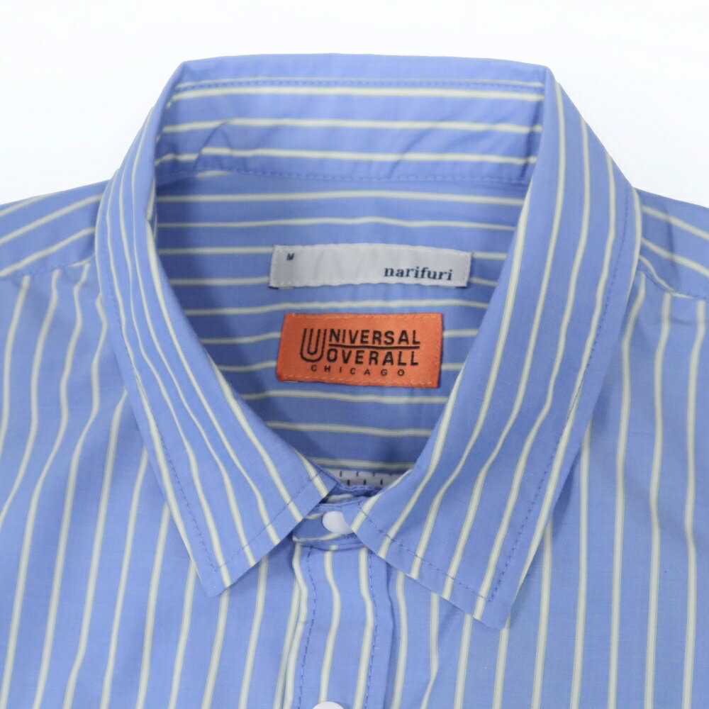 narifuri(ナリフリ)× UNIVERSAL OVERALL Striped Ventilation Work Shirtストライプベンチレーションワークシャツ 【NFUN-05】 3