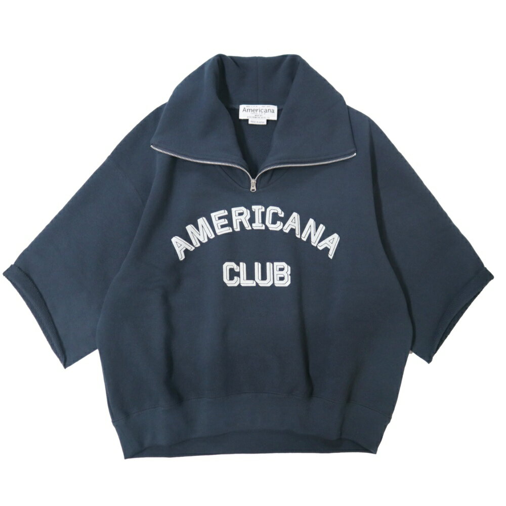 乐天商城 - Americana(アメリカーナ)レディースクロップド ハーフジップ スウェット【BRF-801A-2】