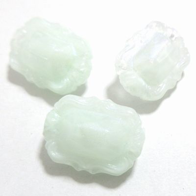 【50円均一】 アクリルビーズ *デザイン レクタングル *約18.5×13.5mm（厚み約8.5mm）（ホール約1.8mm..