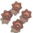 【50円均一】 アクリルビーズ *約10×6mm* フラワーカップ ( チューリップ )・ ブラウン ・ マット *20個入り アクリル ビーズ プラビーズ フラワービーズ ビーズパーツ アクリルパーツ 素材 材料 ビーズショップ 手芸 カラフル フラワー 花