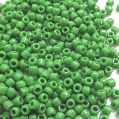 トーホービーズ / 丸小ビーズ / オパーク グリーン /10g入り［ TOHO -47］ 外径約2.0～2.2mm グラスビーズ シードビーズ トーホー ビーズ 材料 丸小 11/0 ビーズ織り 手芸 ビーズパーツ ハンドクラフト