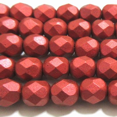 チェコビーズ * ファイアポリッシュ * 6mm * マット メタリック ラバ* 20個入り 【 ファイアーポリッシュ ファイヤーポリッシュ チェコ ビーズ パーツ ガラスビーズ 6ミリ 手作り アクセサリー 材料 ネックレス ピアス ハンドクラフト 】