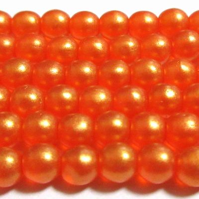 チェコビーズ * スムースラウンド * 4mm * スエード ゴールド ヒヤシンス *48個入り チェコ ビーズ パーツ ガラスビーズ 丸玉 4ミリ 材料