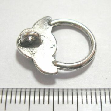 チベタンスタイル*トグル・バー(マンテル)ローズ*アンティークシルバー*18×17mm(バー:23mm)*1セット入