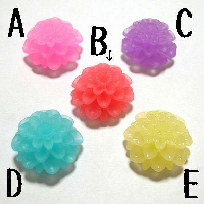 レジン/貼り付け用デコパーツ（ホール無し）*フラワー*20mm*1個