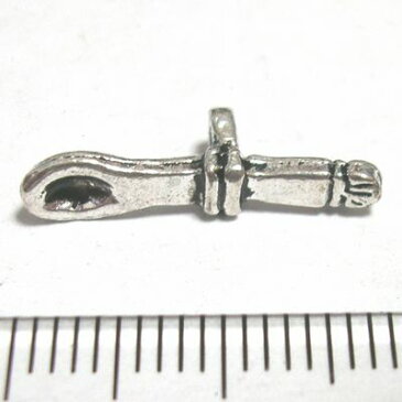 チベタンスタイル*トグル・バー（マンテル）ティーポット*アンティークシルバー*13.5×17mm（バー：18.5mm）*1セット入