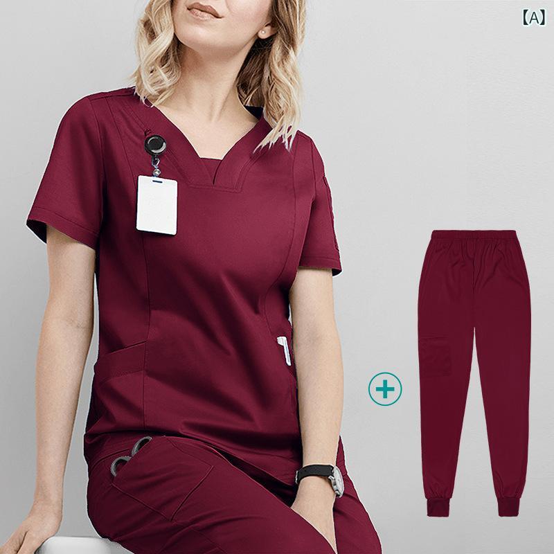 医療用 洗手衣 セット 手術室 医師 看護師 服 美容院 作業着 機能性 衛生 ユニフォーム 仕事着 通勤 通年 使用 octopus728-10012682 オクトパスーSHOP サンプル画像2