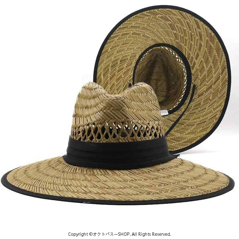 草帽（straw hat） - 麦わら帽子 メンズ ストローハット つば広 ハット 男女兼用 農作業 ガーデニング 釣り アウトドア 日除け UVカット 通気性 夏用
