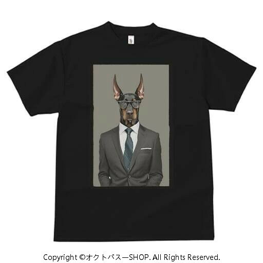 ドーベルマン Tシャツ レディース 犬ファン 半袖 春夏 犬柄 プリント カジュアル ...