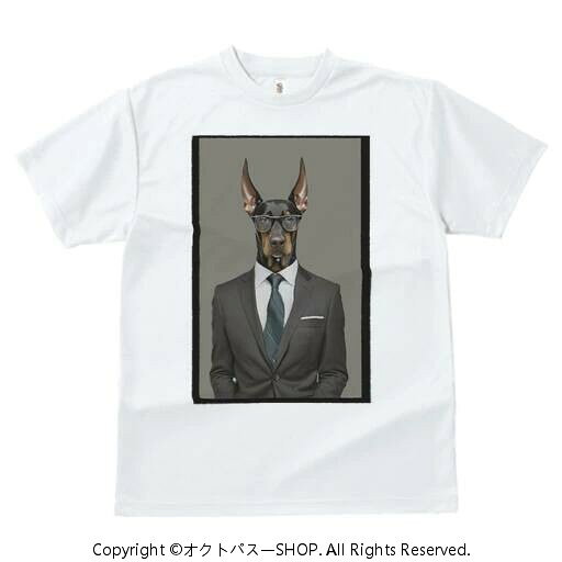 ドーベルマン Tシャツ レディース 犬ファン 半袖 春夏 犬柄 プリント カジュアル ...