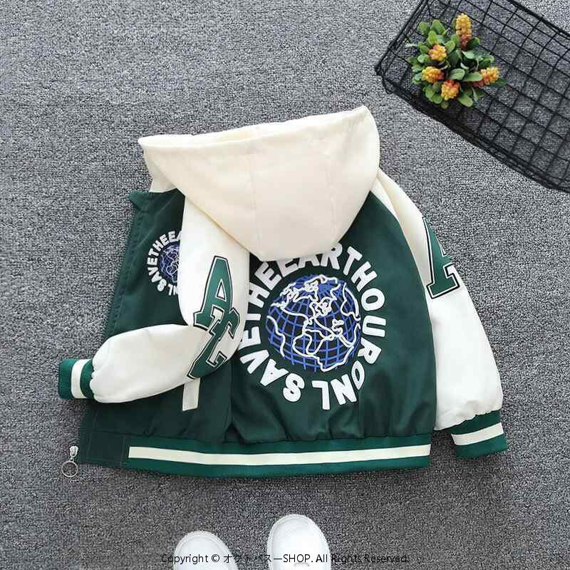 キッズ ジャケット 春秋 薄手 長袖 フード付き 男の子 女の子 ボーイズ ガールズ 子供服 アウター トップス ジャンパー ジャンバー 普段着 通園 通学 9...