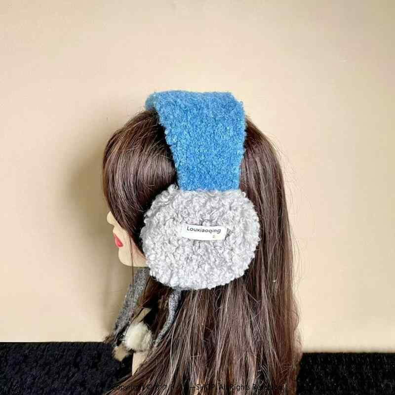 イヤーマフ 耳当て レディース 女性用 韓国風 ストラップ付き ウール混 ループヤーン ボア 防寒 防風 あったか 保温 冬 自転車 アウトドア スキー 普段使い