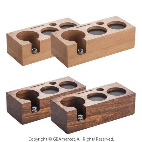 コーヒーフィルタータンパーホルダーエスプレッソタンパーマットスタンド木製サポートベース耐久性のある手動ポルタフィルターホルダーコーヒーメーカー用