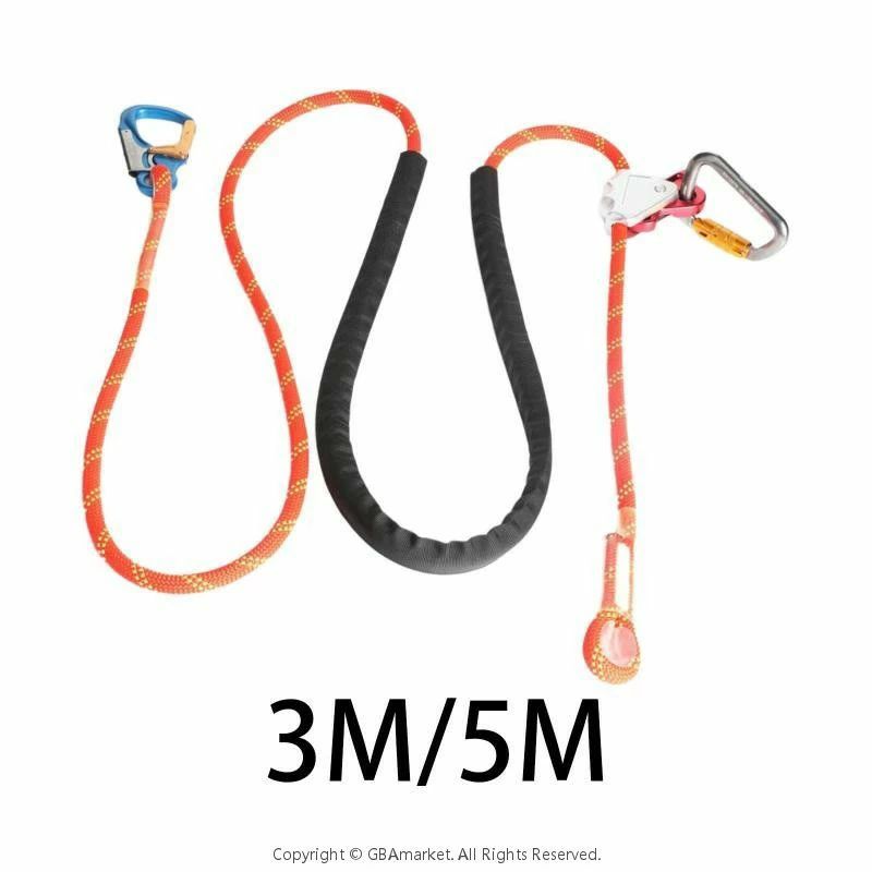 多機能ポジショニングランヤード アルミロック付き アーボリスト作業用ロープ